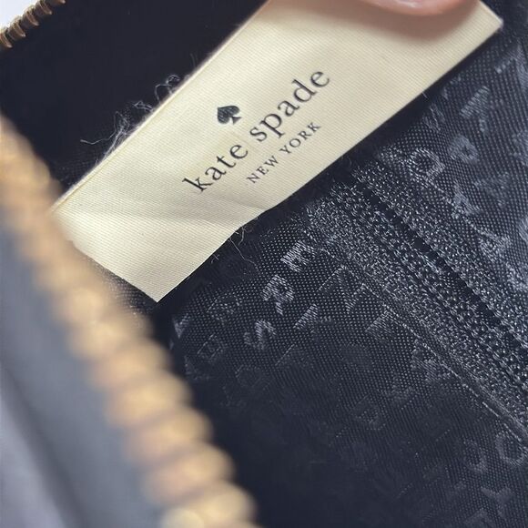 Kate Spade New York Black & White Checkered Satchel Crossbody Bag Structured - Picture 11 of 14